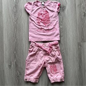 Disney’s Lady & The Tramp matching shirt and pants set girls size 2-3
